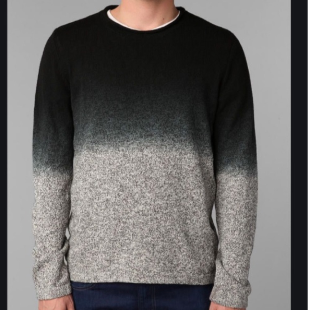 Dip-Dyed Crew Ombré Sweater Mens Hipster M/M